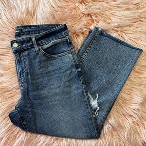 Express 90s Ankle Boot Mid Rise Jeans